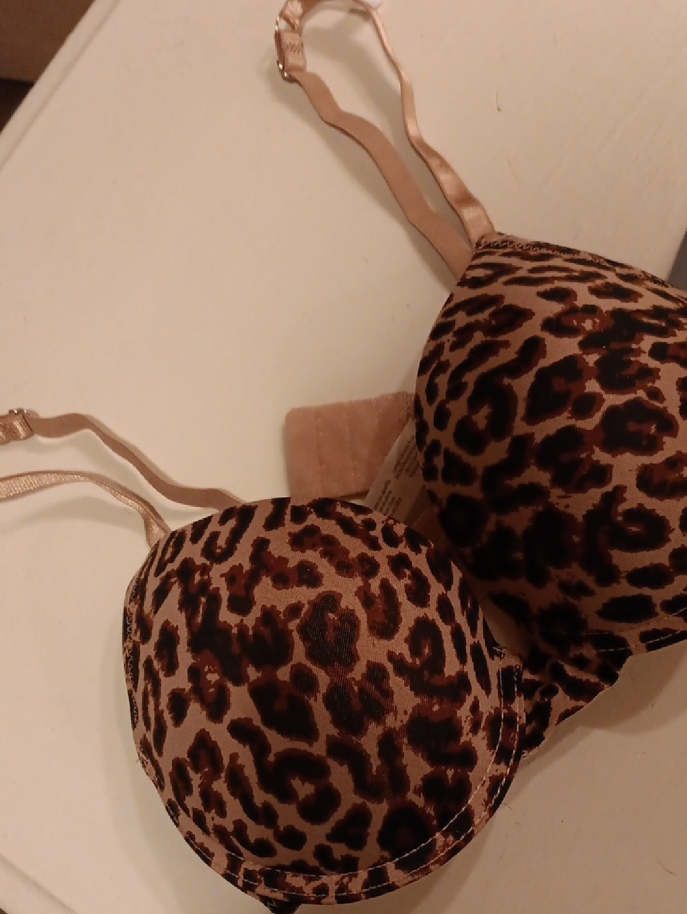 Frederick's of Hollywood Leopard Print Push-Up Bra - Brown & Black - Picture 5 of 9